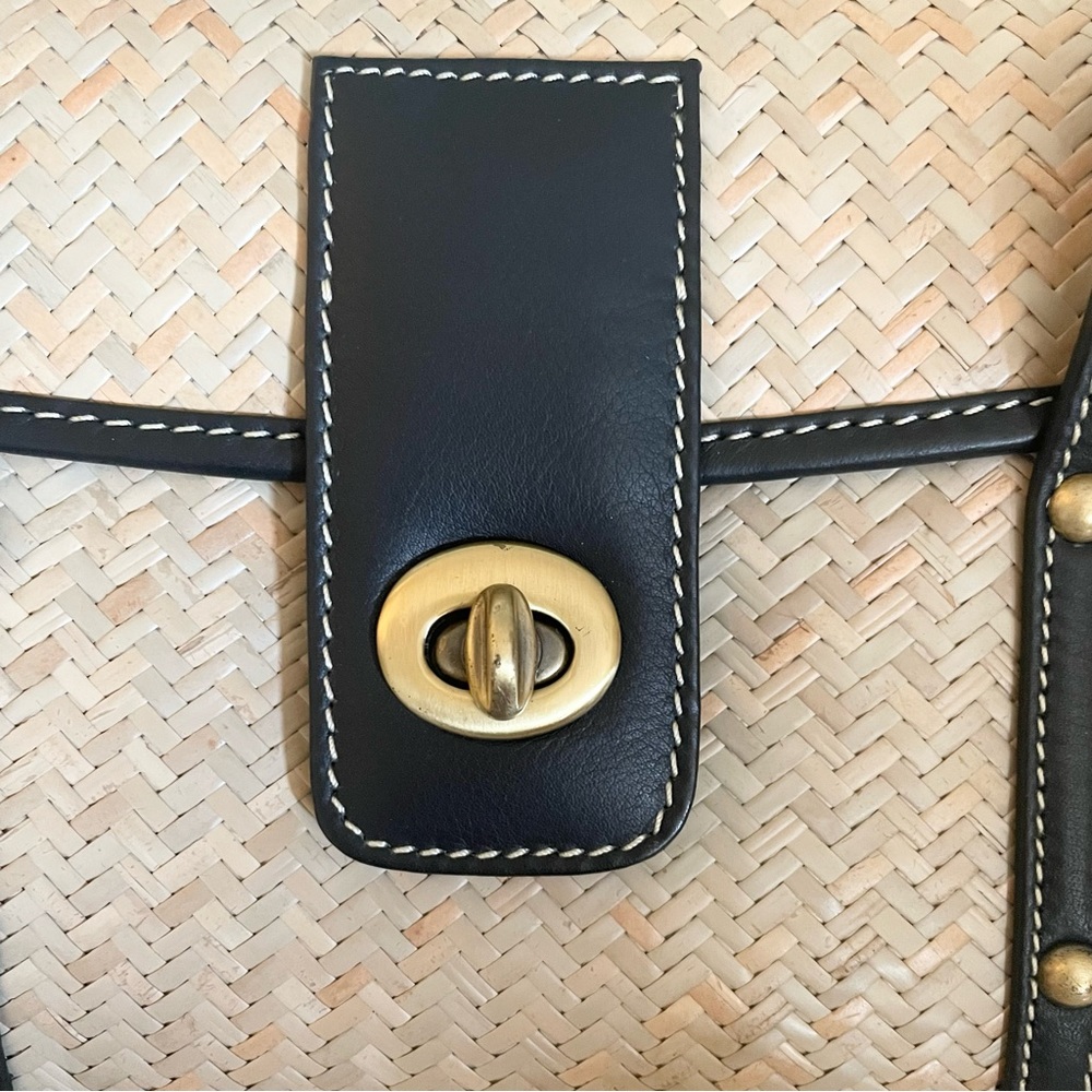 NWT Sophia Visconti Leather/Straw Shoulder Bag - Picture 2 of 11